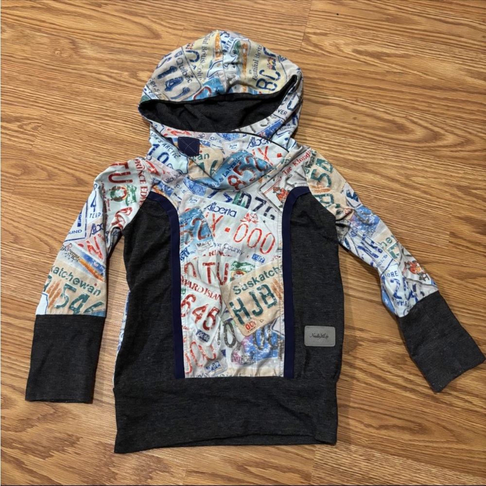 Kids License Plate grow with me Print Hoodie